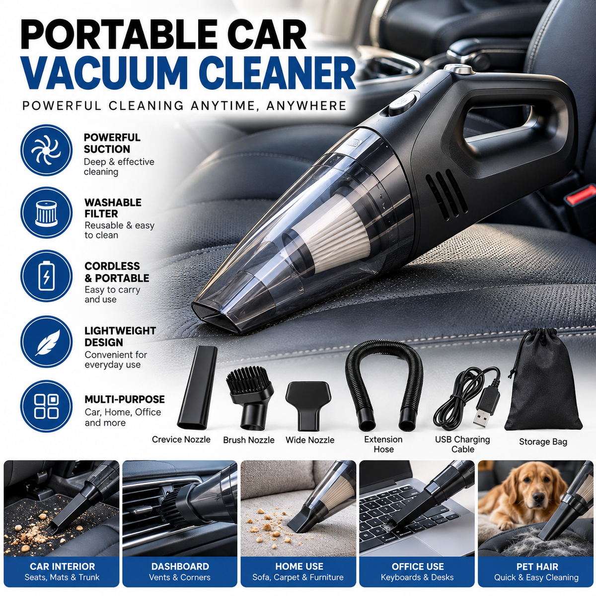 Portable Car Vacuum Cleaner
